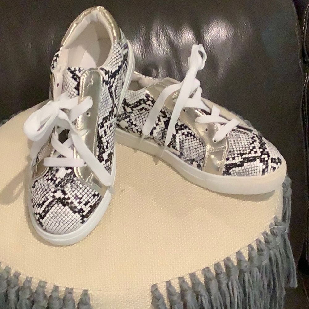 Brand New - Never Worn - Snakeskin/Glitter Sneaks